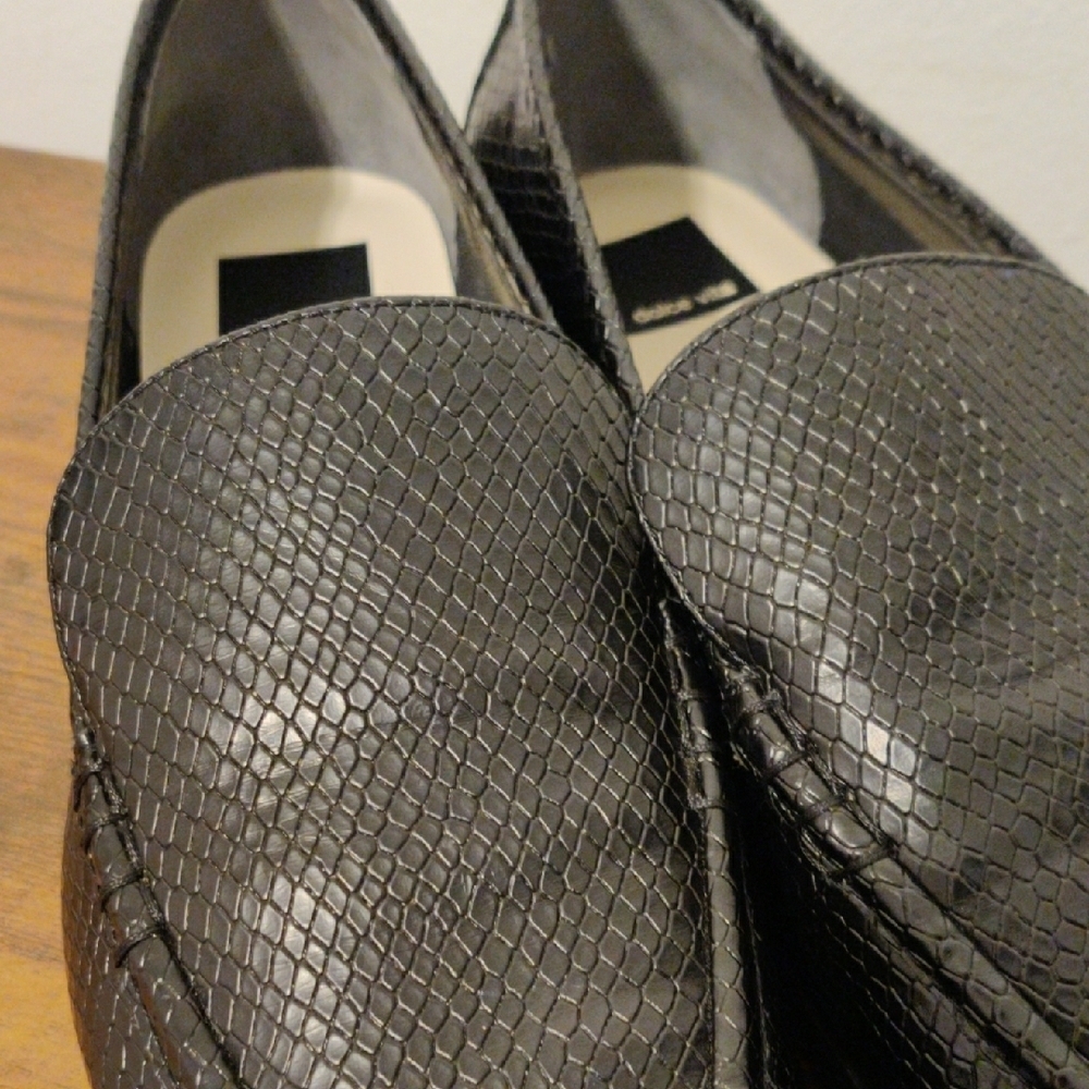 Dolce Vita Black Leather Slip-On Loafers - Picture 3 of 13